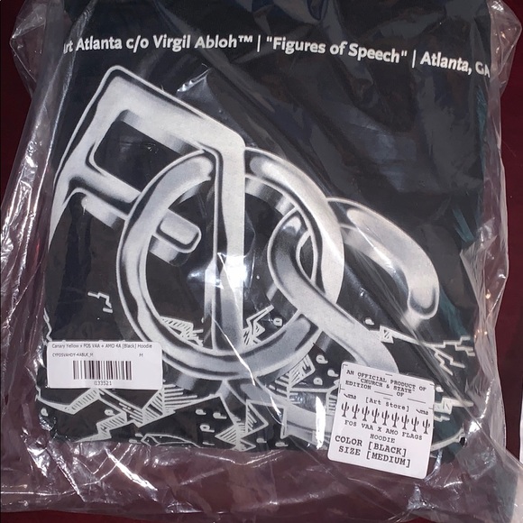 Virgil Abloh Canary Yellow x FOS VAA + AMO Hoodie - Picture 1 of 6